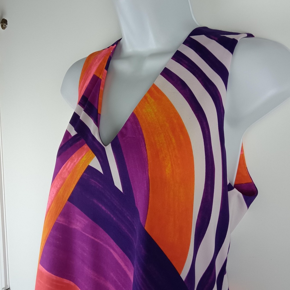Colorful Abstract Mini Shift Dress S Julie Brown NYC Resort Vacation A-line - Picture 4 of 11